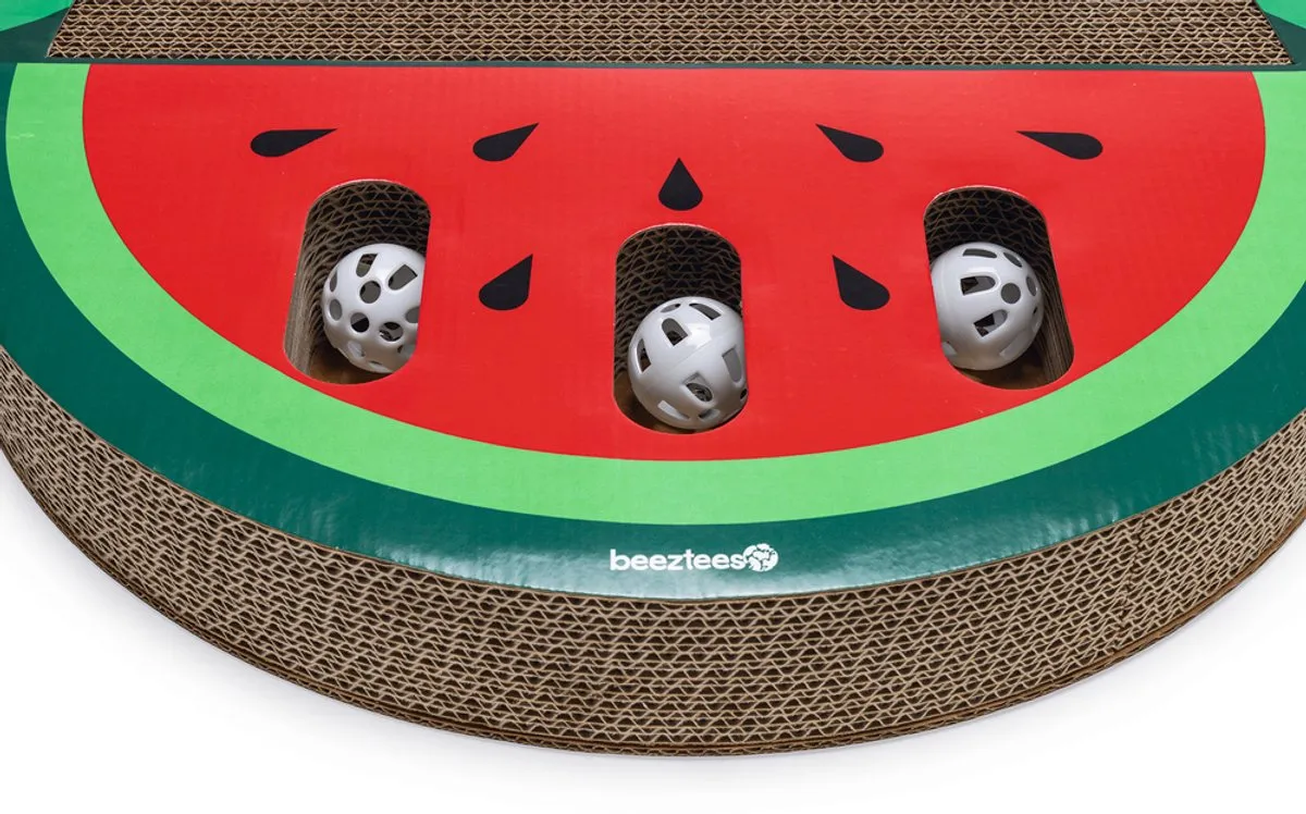 Beeztees Krabspeelgoed Melon - Karton 45x45x6cm - Multi