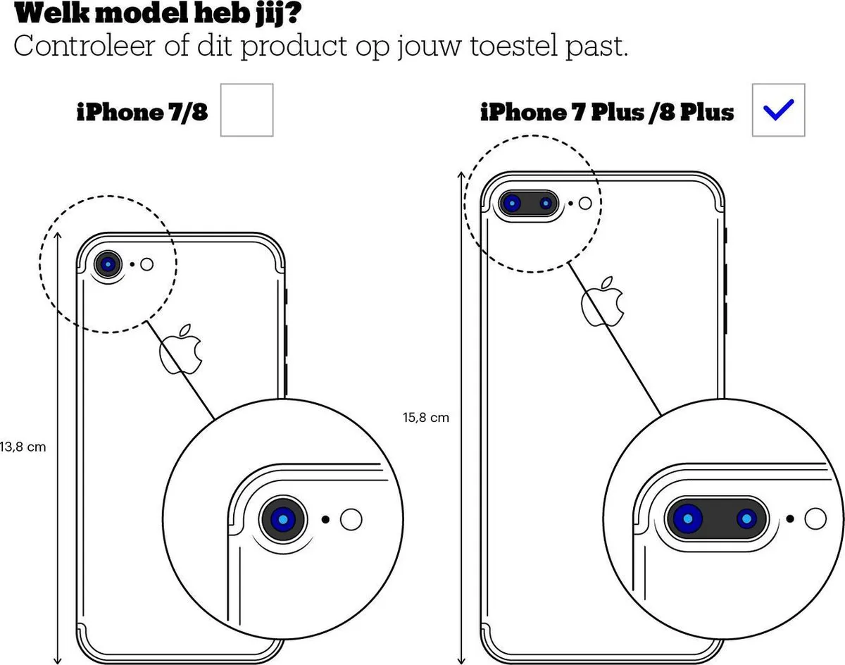 Apple Siliconen Hoesje iPhone 8 Plus/7 Plus MQGX2ZM/A - Wit