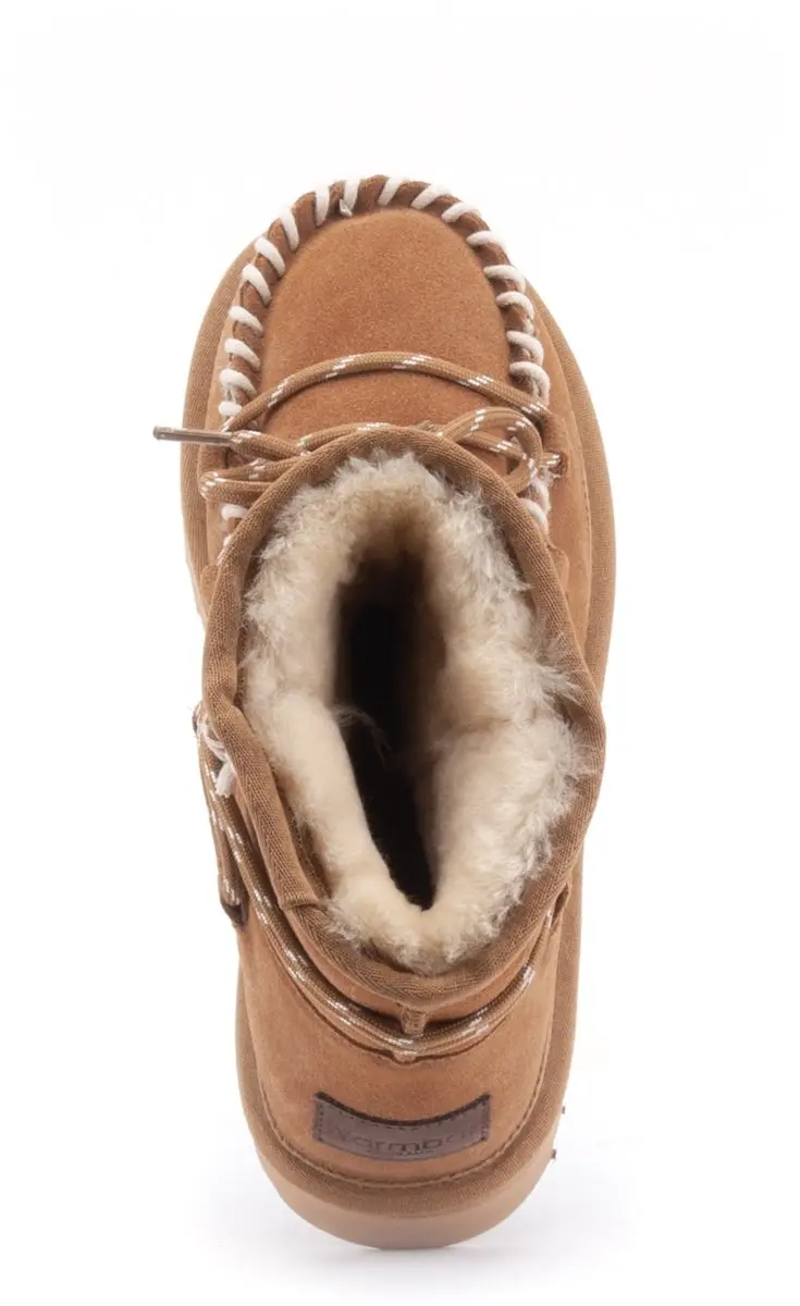 Warmbat Kalbarri Suede lace boot Dames - Cognac - afbeelding 5 van 6