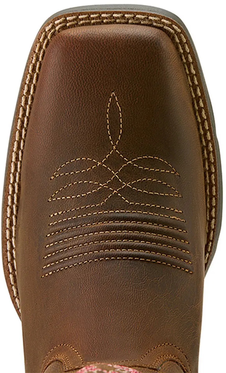 Ariat Round Up Wide Square Toe Dameslaarzen - Bruin 40 - afbeelding 2 van 6