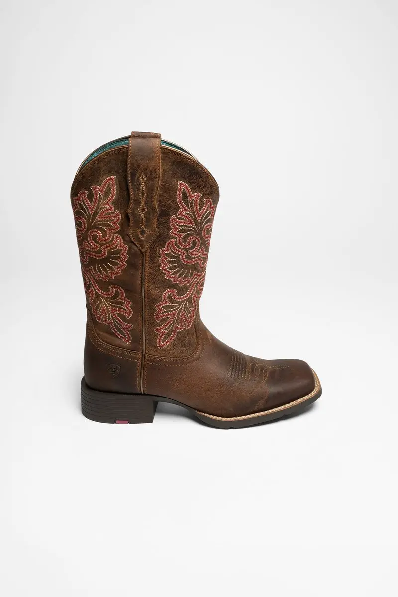 Ariat Round Up Wide Square Toe Dameslaarzen - Bruin 40 - afbeelding 4 van 6