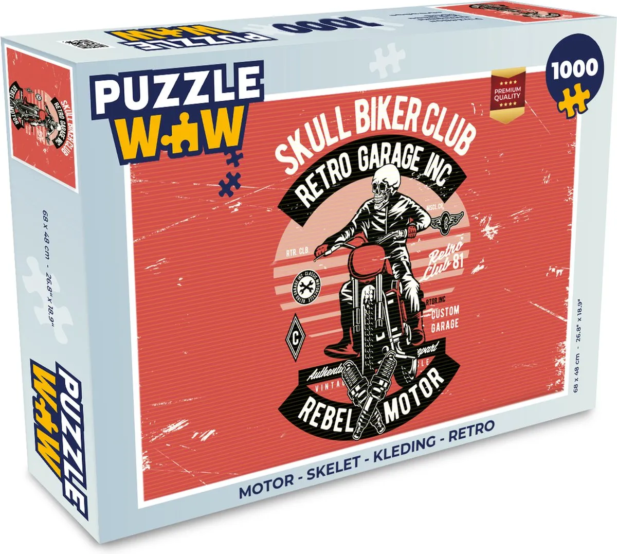 PuzzleWow Skelet Retro Legpuzzel 1000 Stuks