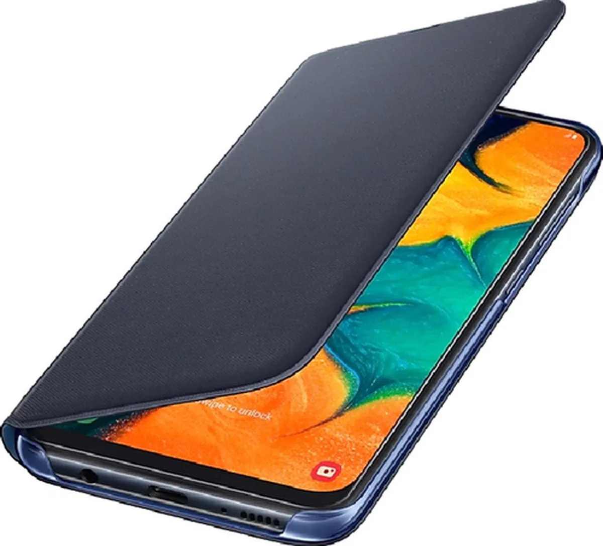 Samsung Galaxy A30s Wallet Case - Zwart
