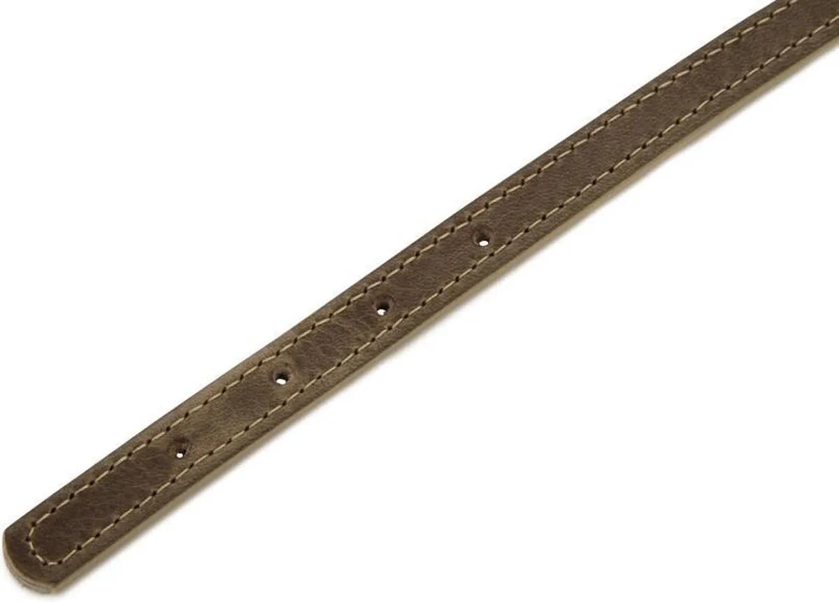 Beeztees Comfort Halsband Hond Leer Grijs 32cm x 12mm