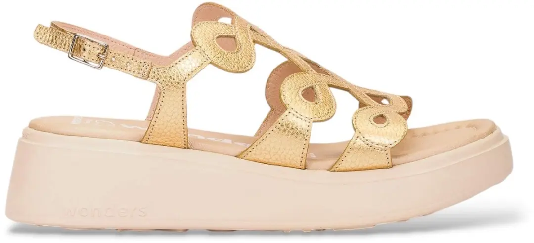 Wonders Golden Infinity Flow Leren Sandalen
