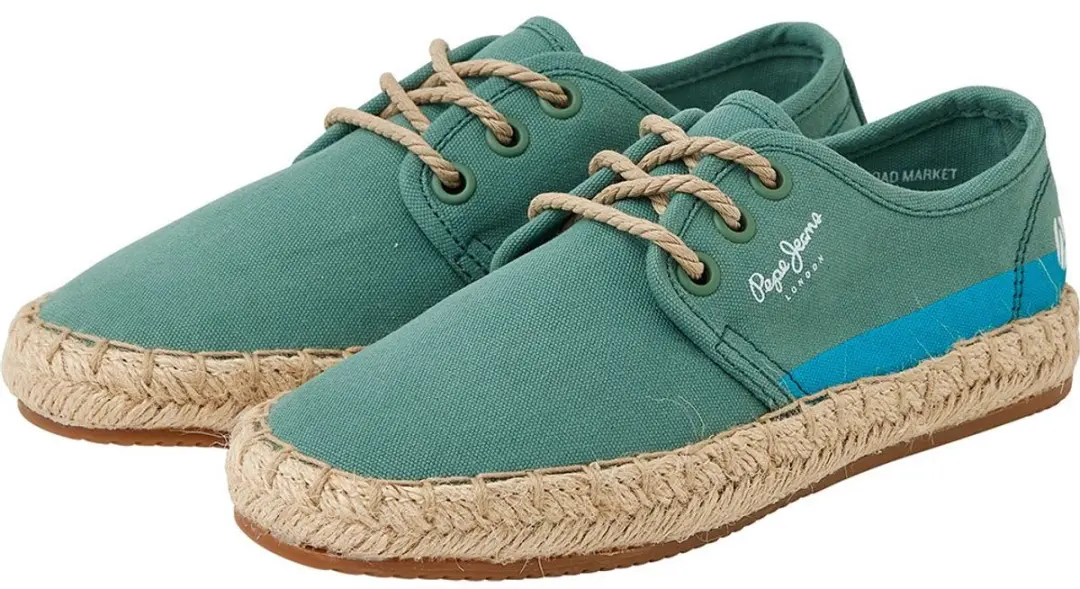 Pepe Jeans Tourist Lace Espadrilles Groen EU 33 Kinderen