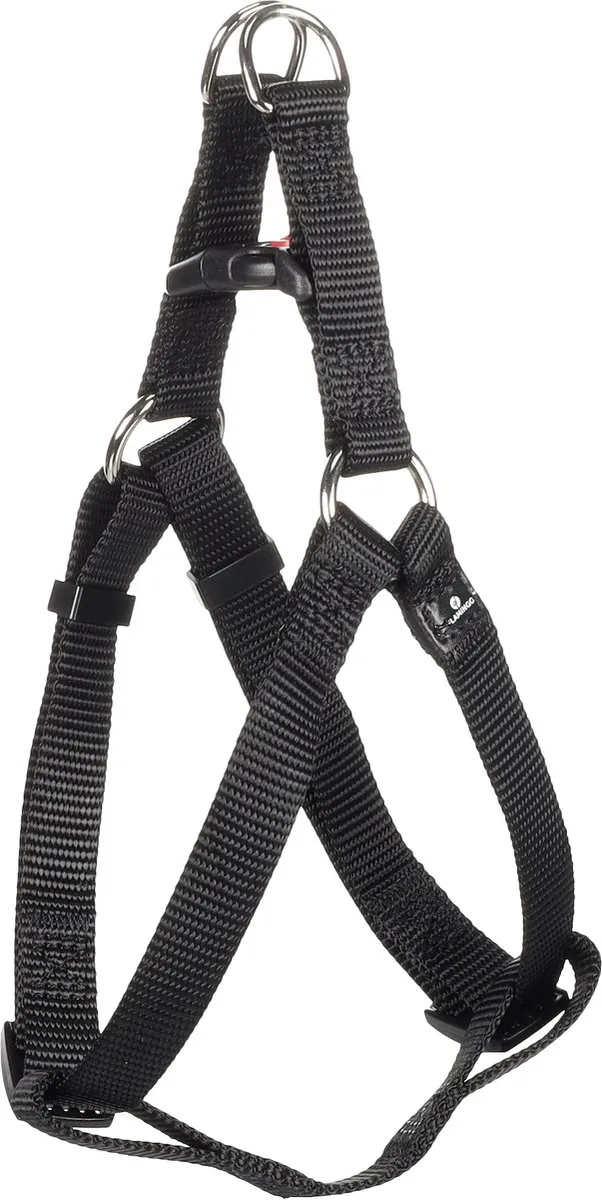 Flamingo Ziggi Step&go Hondenharnas - Zwart S 25-45cm