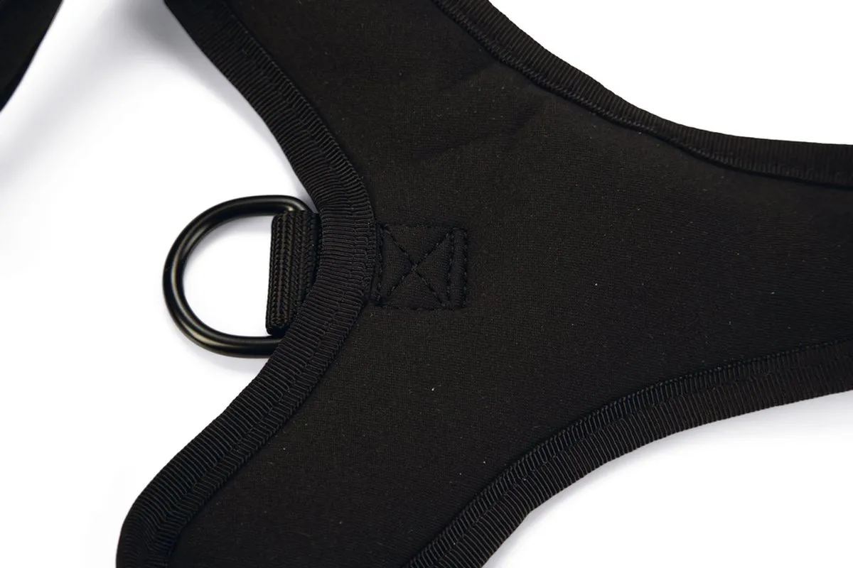 Beeztees Parinca Y-Tuig - Hondentuig Nylon Zwart - 81-100 cm x 30 mm