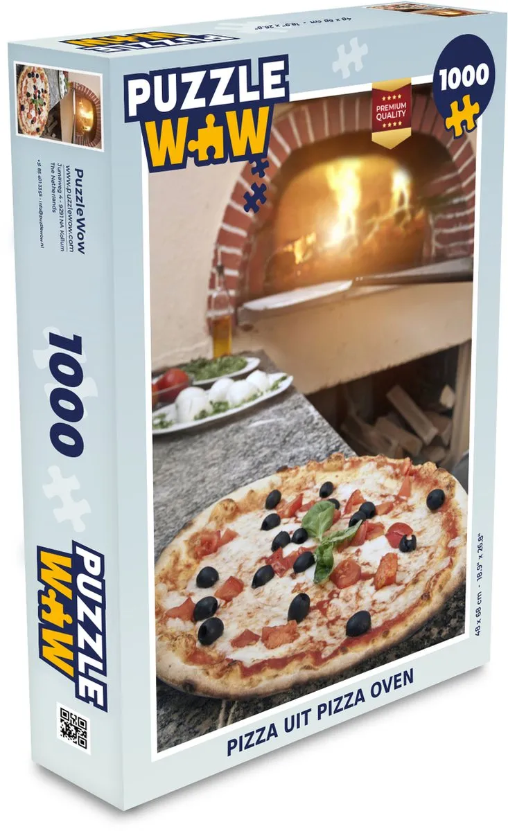 PuzzleWow Legpuzzel Pizza uit Pizza Oven 1000 Stuks