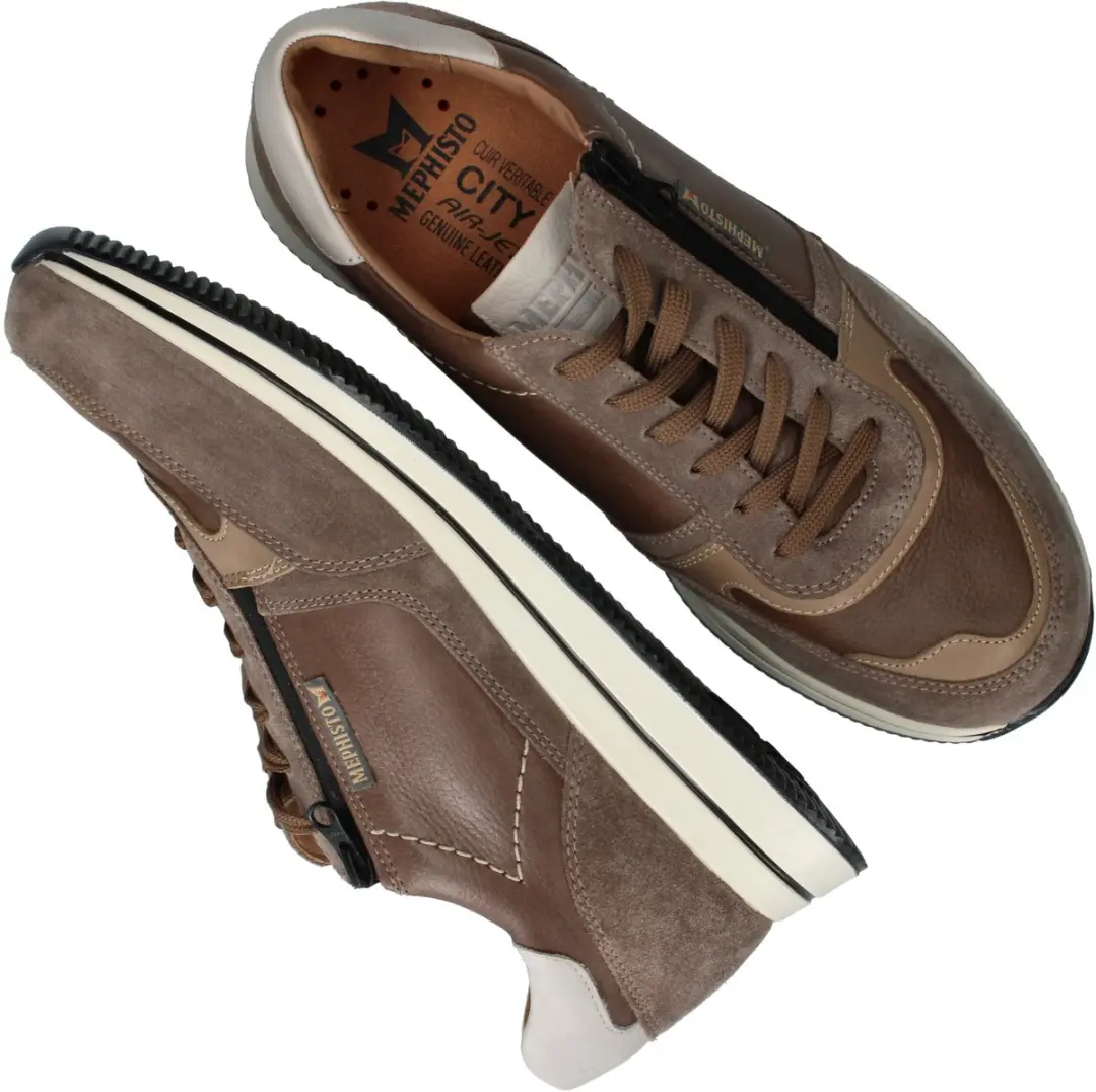 Heren Veterschoenen Mephisto Gilford Warm Grey Beige - Maat 10 - afbeelding 4 van 6