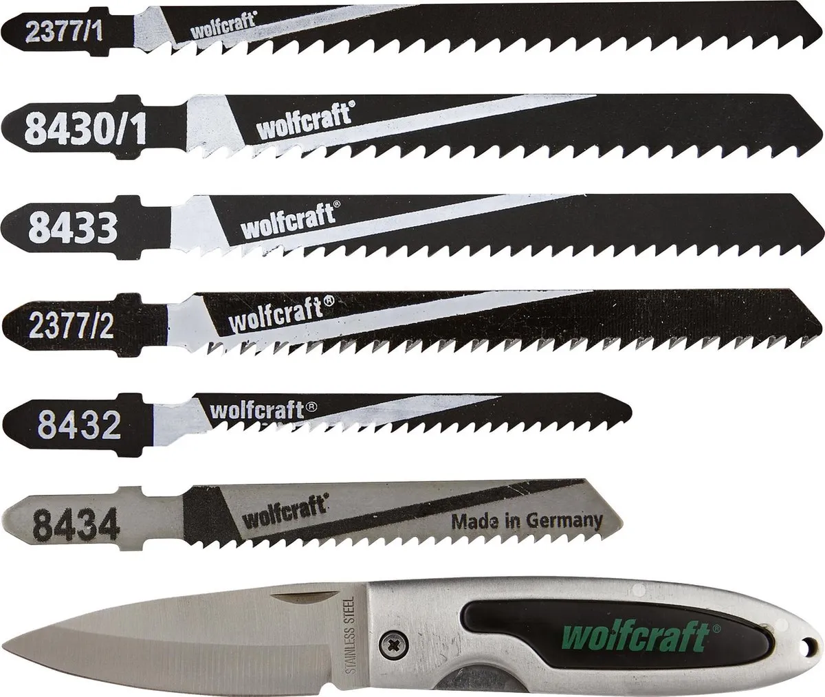 Wolfcraft Decoupeerzaagbladen Set T-schacht 12-delig