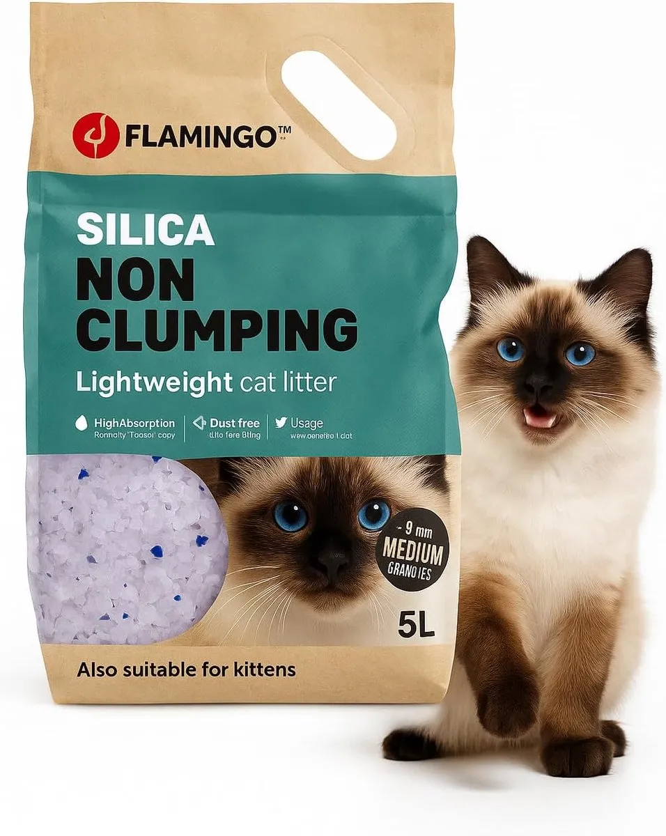 Flamingo Silica Kattenbakvulling 5L - Geurloos & Stofvrij