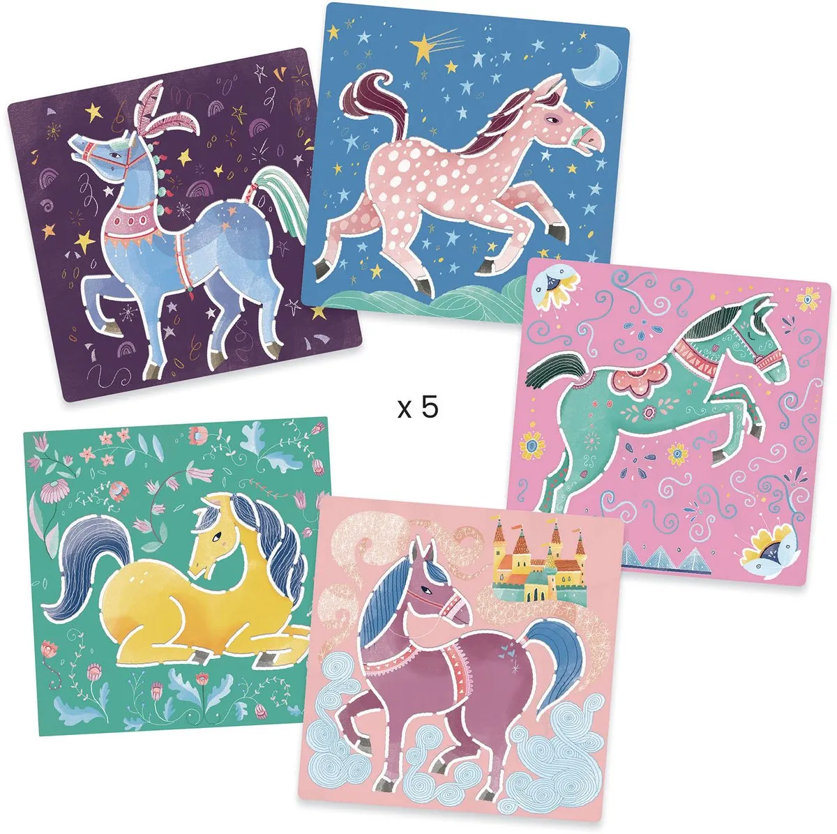 Djeco Sjablonen Paarden