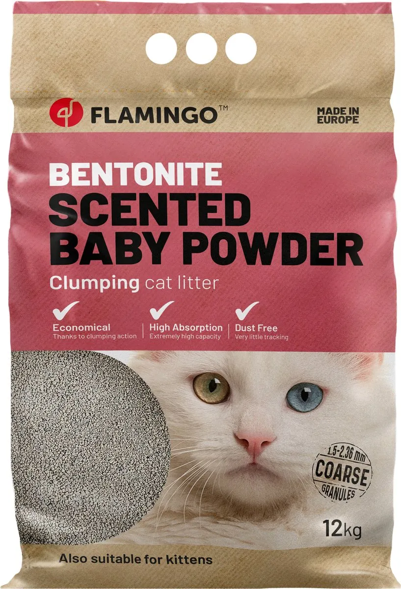 Flamingo Bentoniet Kattenbakvulling 12kg