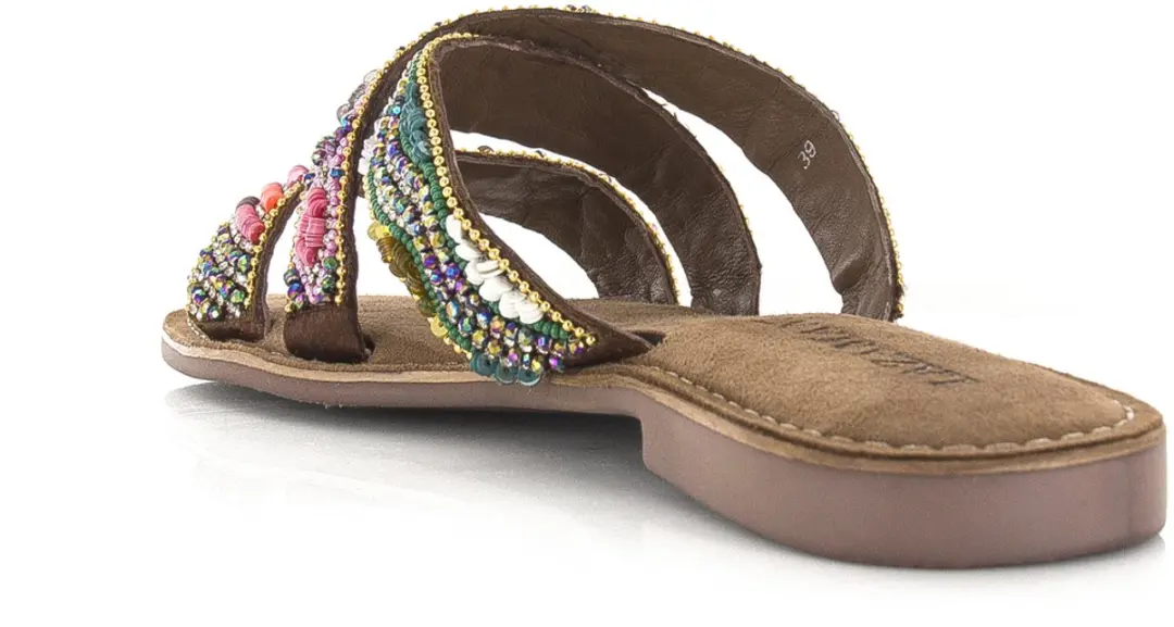 Lazamani Charlie Dames Slippers Tan - afbeelding 5 van 6