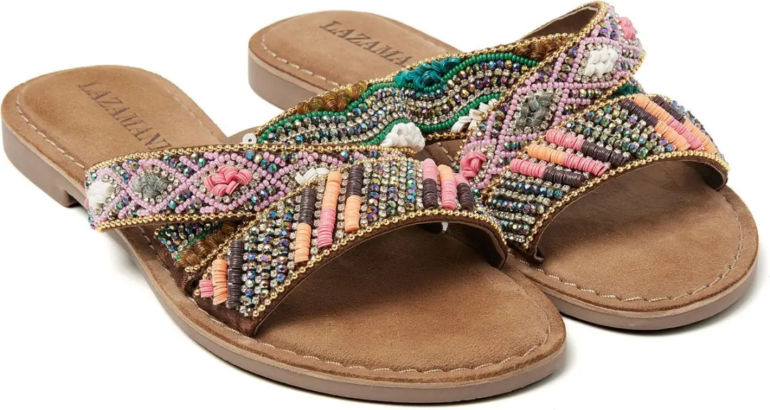 Lazamani Charlie Dames Slippers Tan - afbeelding 6 van 6