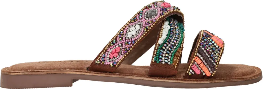 Lazamani Charlie Dames Slippers Tan - afbeelding 2 van 6