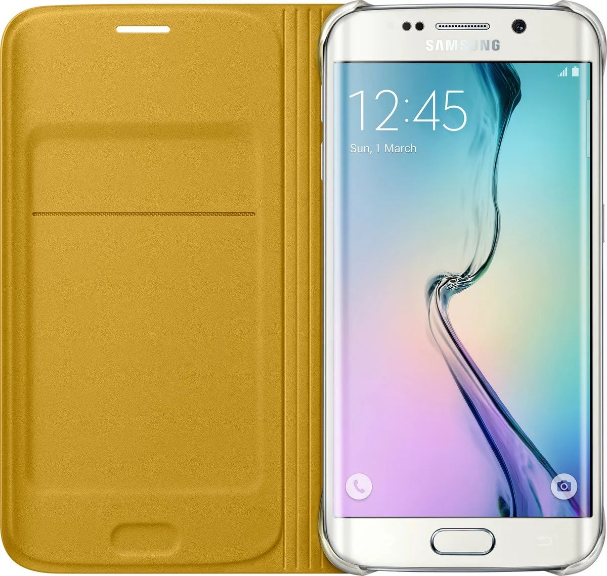 Samsung Flip Wallet Galaxy S6 Edge EF-WG925BY - Geel