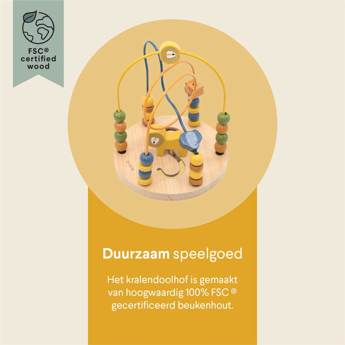 Trixie Houten Kralenframe AllAnimals - Educatief Speelgoed
