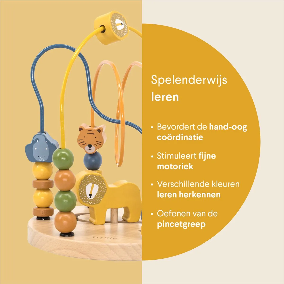 Trixie Houten Kralenframe AllAnimals - Educatief Speelgoed