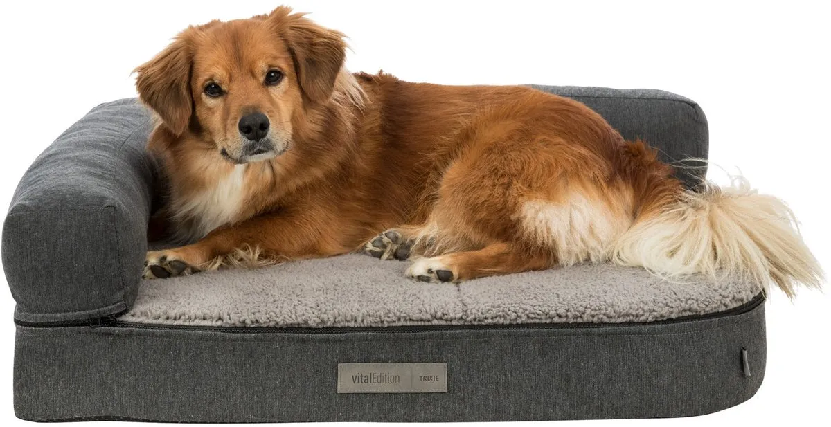 Trixie Vital Hondenmand Sofa Bendson Orthopedisch Grijs 80x60cm - afbeelding 3 van 6