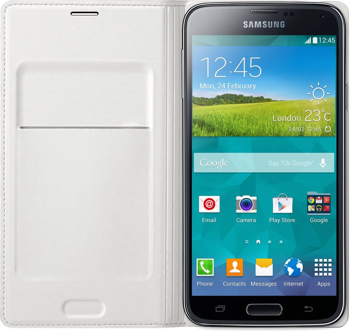 Samsung Flip Wallet EF-WG900BWEG - Wit - afbeelding 6 van 6