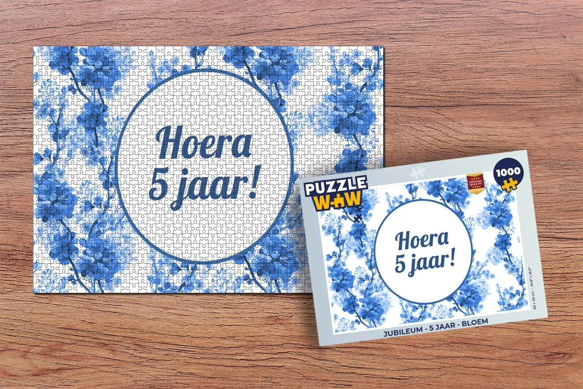 PuzzleWow Jubileum Bloem Legpuzzel 1000 Stuks - Multicolor