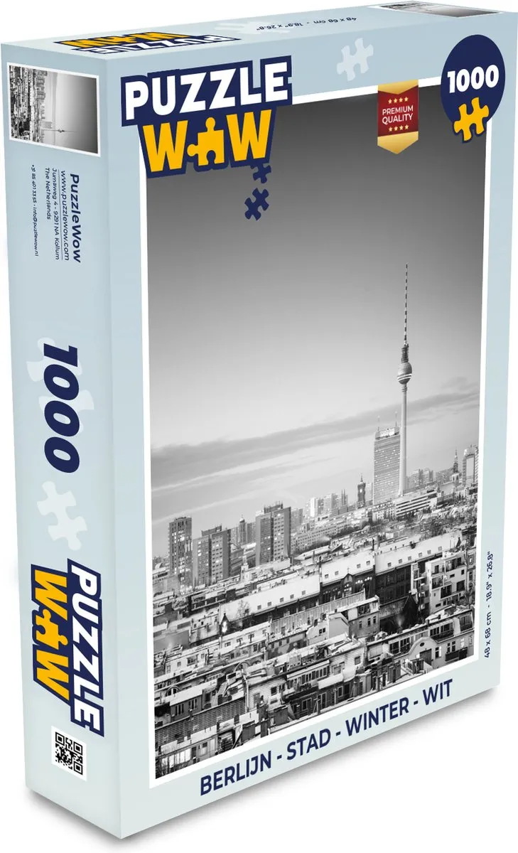 PuzzleWow Berlijn Winter Legpuzzel 1000 Stuks