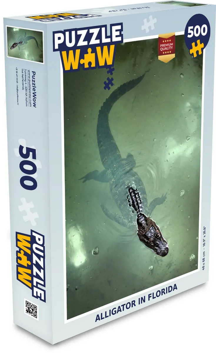 PuzzleWow Alligator Florida Legpuzzel 500 Stuks