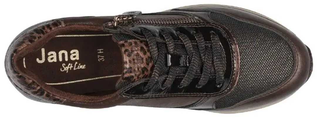 Jana Dames Sneaker - 23774-304 Bruin - Wijdte H - Maat 38 - afbeelding 3 van 6