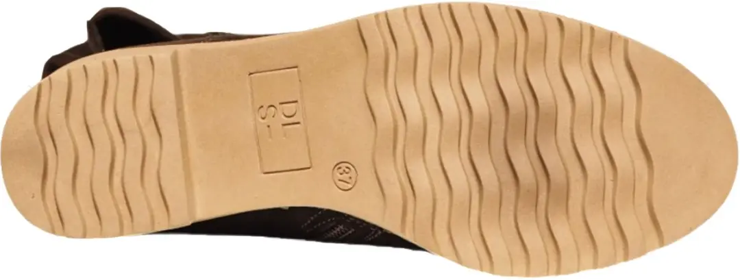 DL Sport 7227 712 01 Velour Cacao Lange Laarzen Bruin Suede en Stretch Dames - Bruin - 41 - afbeelding 5 van 6