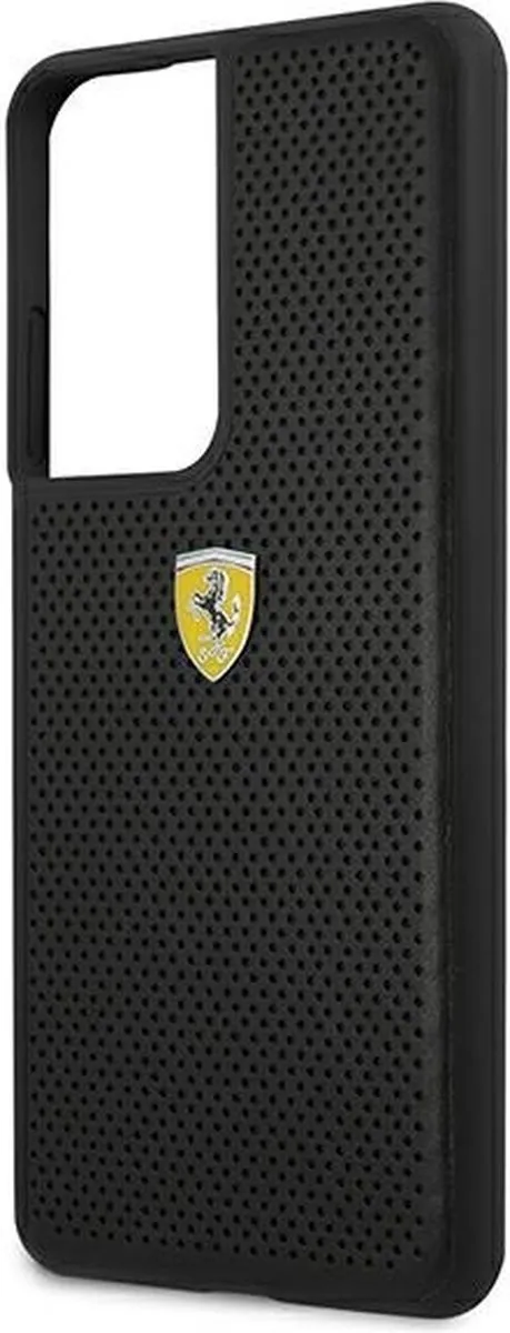 Ferrari Perforated Back Case Samsung Galaxy S21 Ultra - Zwart - afbeelding 6 van 6