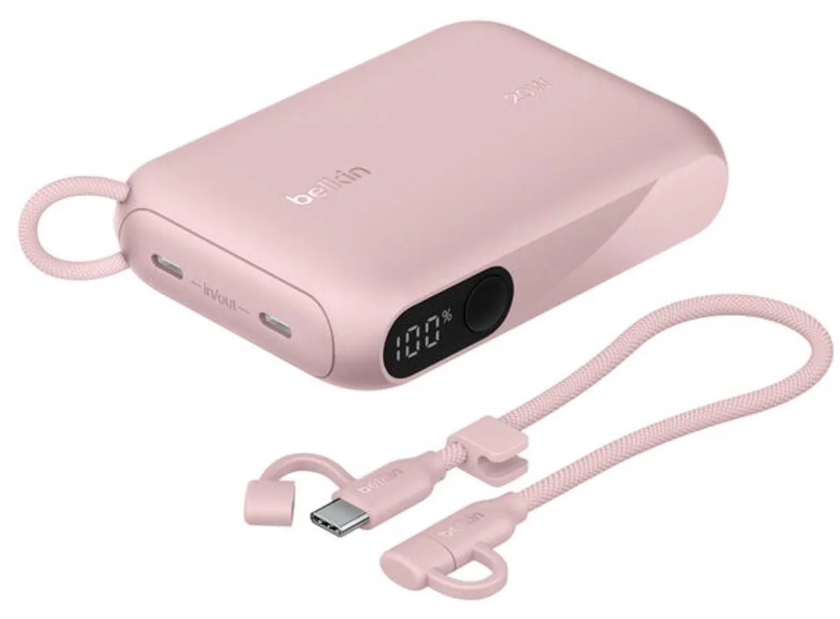Belkin Power Bank 20W 10.000 mAh met Display – Roze