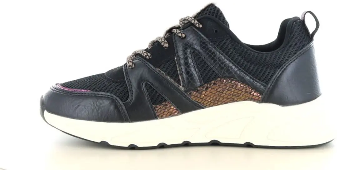 POSH by Poelman CAROCEL Dames sneakers Zwart met dierenprint - afbeelding 2 van 6