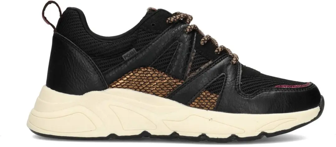 POSH by Poelman CAROCEL Dames sneakers Zwart met dierenprint