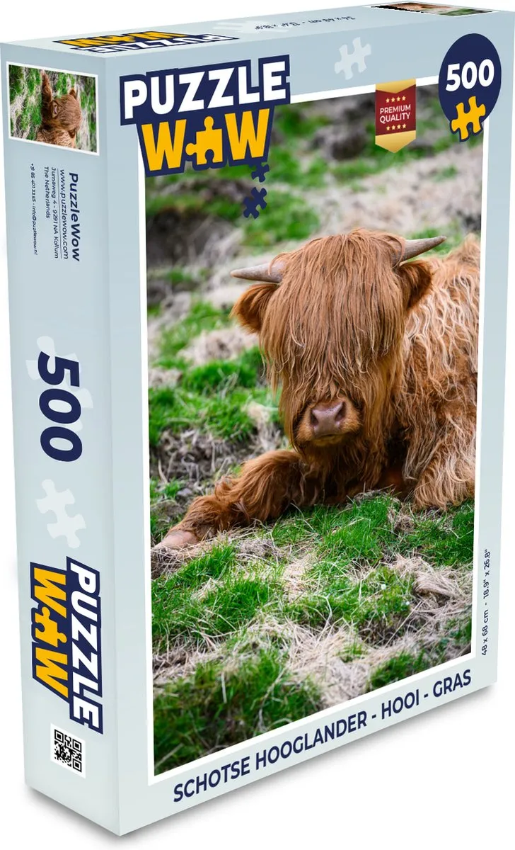 PuzzleWow Schotse Hooglander Legpuzzel 500 Stuks