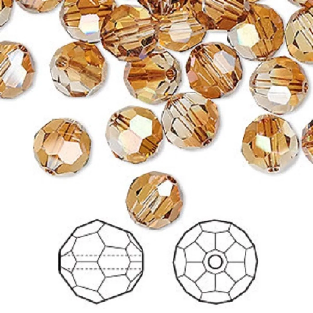 Swarovski Elements Koper Ronde Kralen 8mm