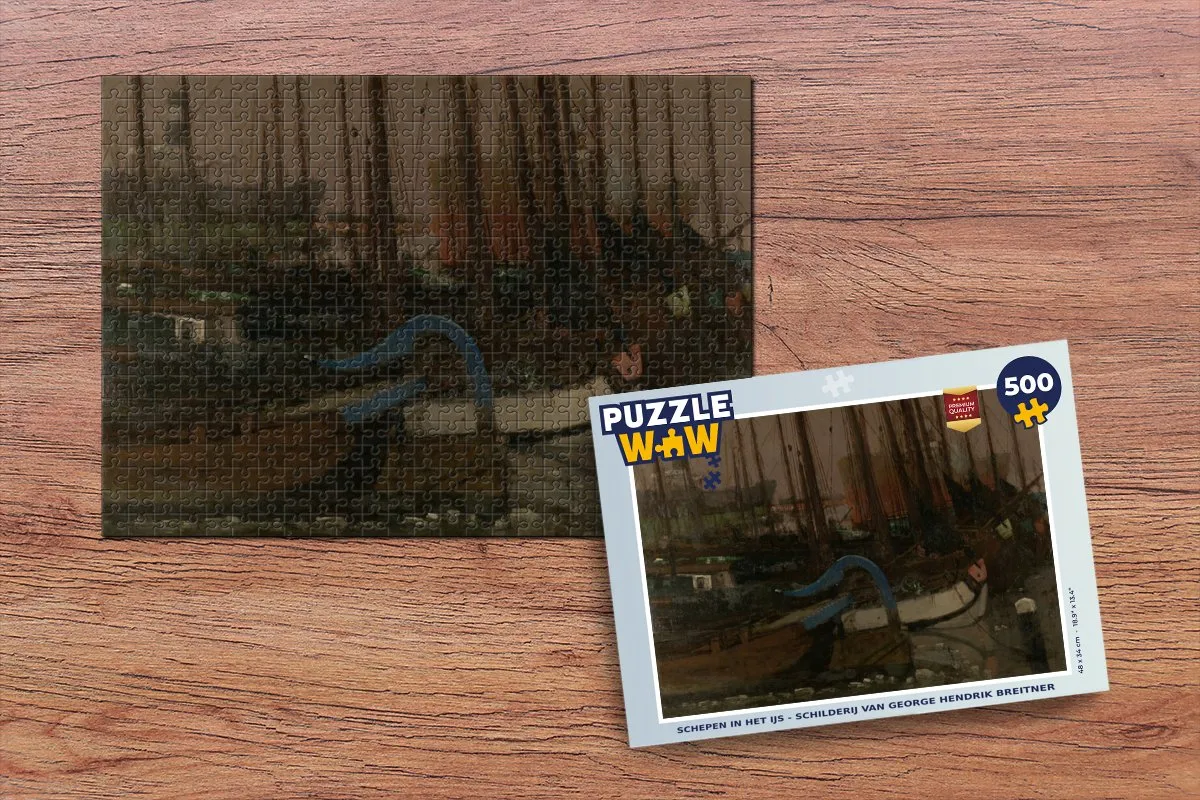 PuzzleWow Schepen in het ijs Legpuzzel 500 Stuks - Breitner - Multicolor
