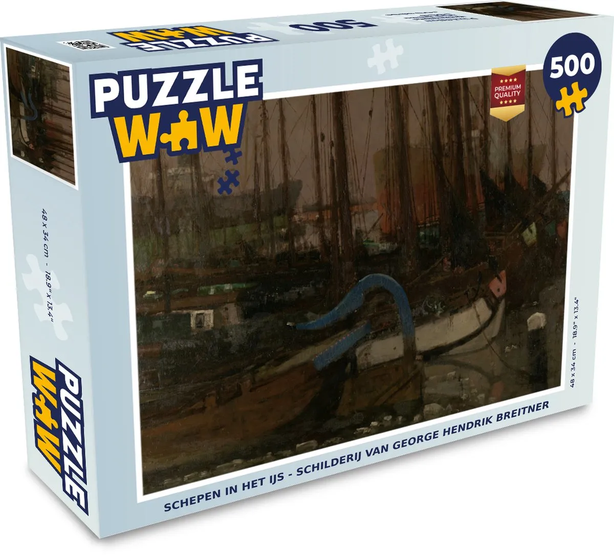PuzzleWow Schepen in het ijs Legpuzzel 500 Stuks - Breitner - Multicolor
