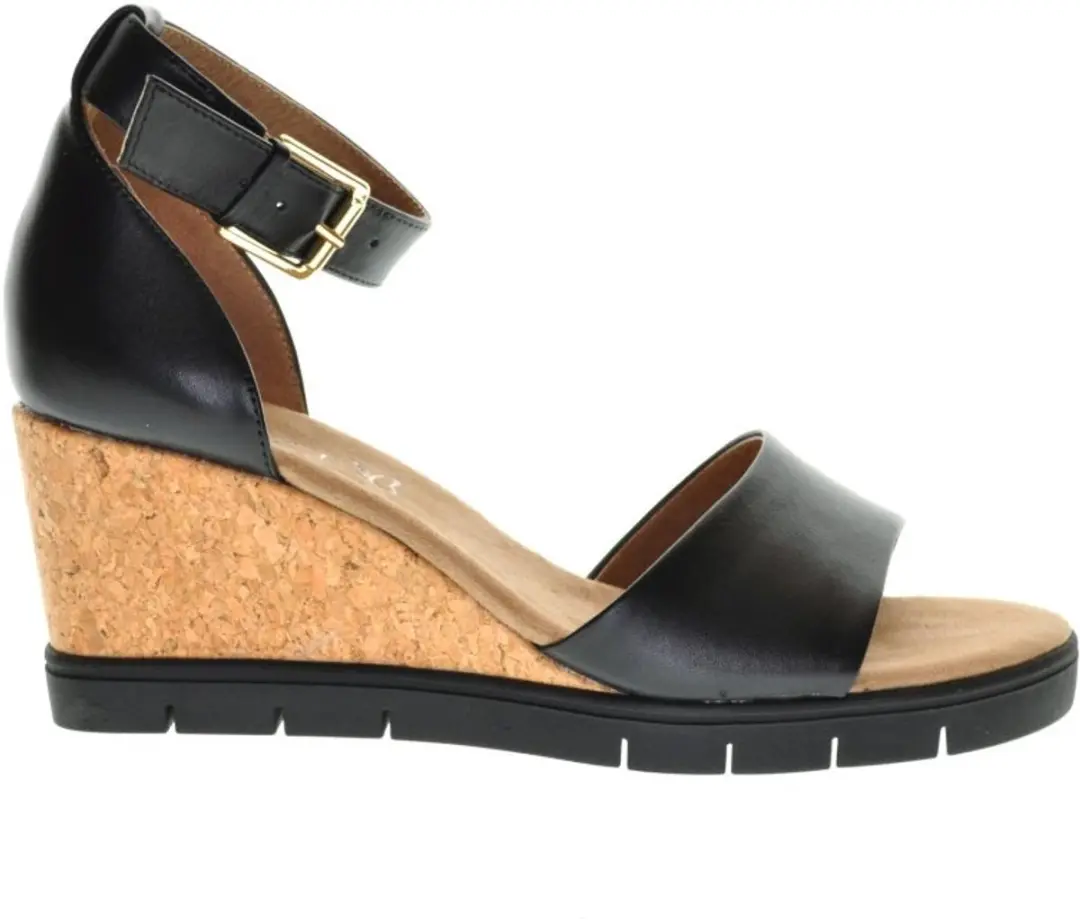 Caprice Sandalen Sleehak Zwart Leder maat 37