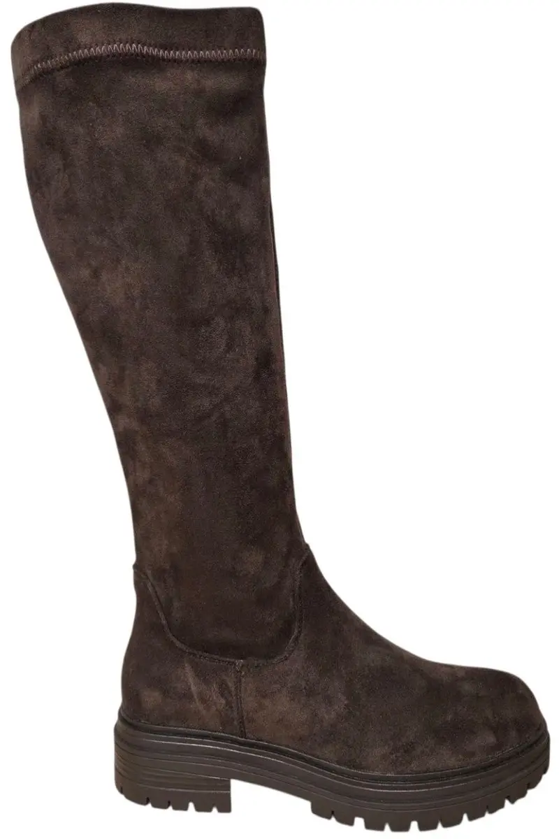Monshoe 1.26.68.002.01 Lange Laarzen Bruin Suede Dames 40