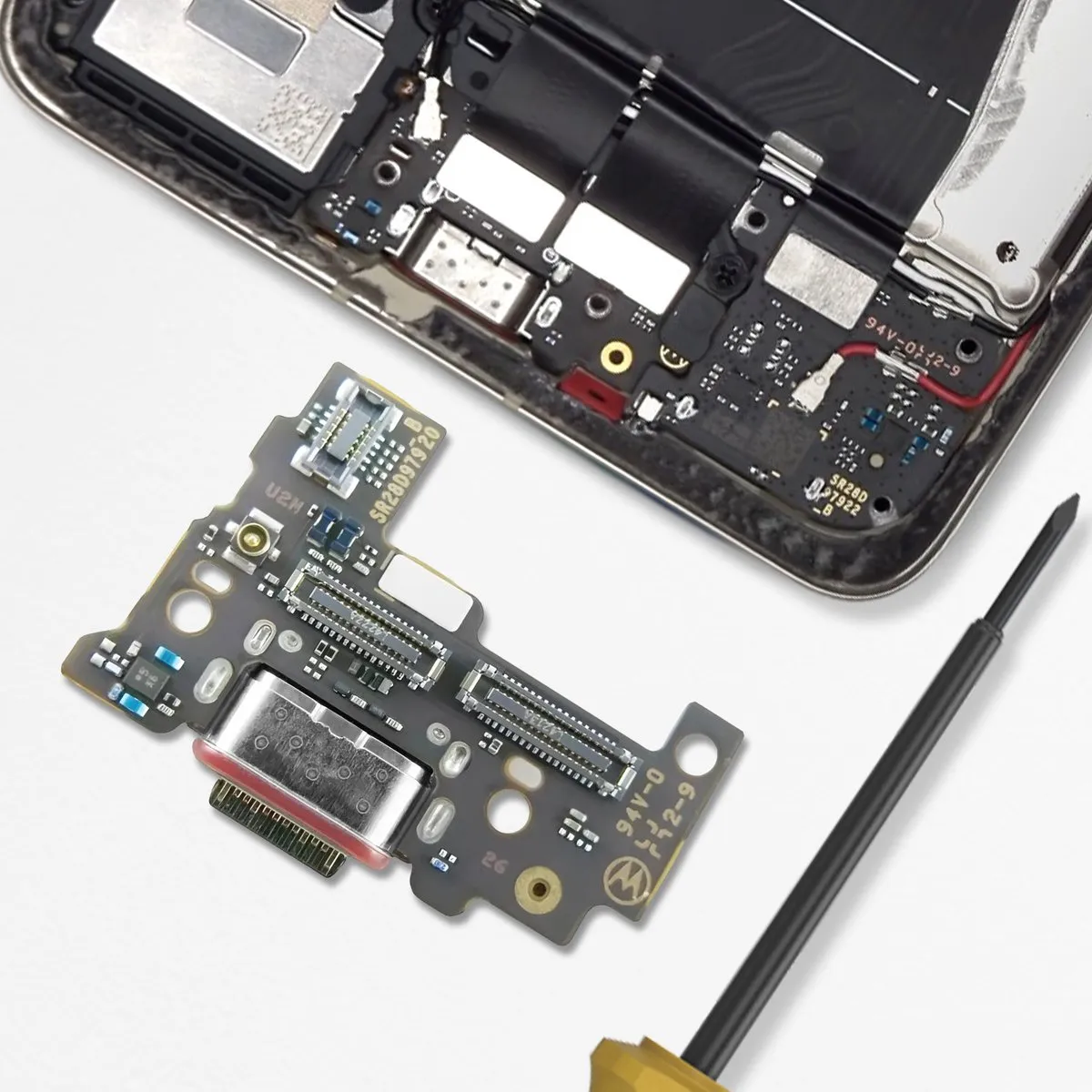 Motorola Edge 50 Ultra USB-C Oplaadconnector - Zwart