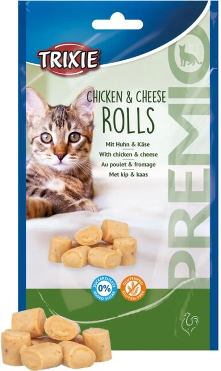 Trixie Chicken Cheese Rolls Kattensnoepjes