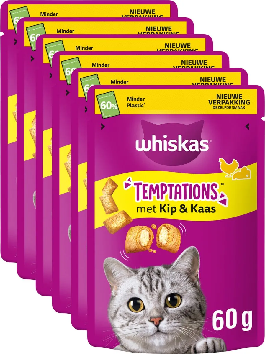 Whiskas Temptations Kip & Kaas Snoepjes