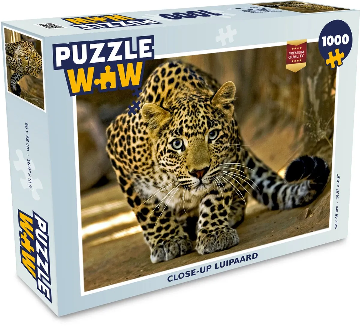 PuzzleWow Luipaard Portret Legpuzzel 1000 Stuks