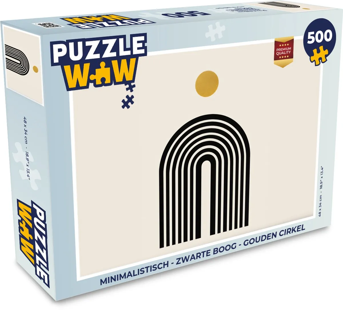 PuzzleWow Minimalistisch Legpuzzel 500 Stuks
