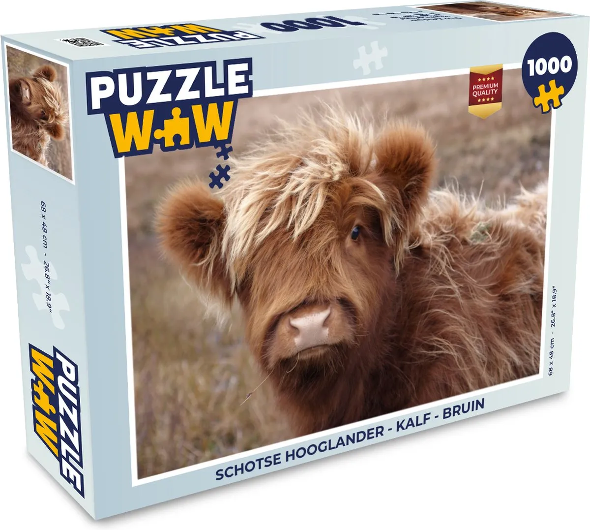 PuzzleWow Schotse Hooglander Legpuzzel 1000 Stuks