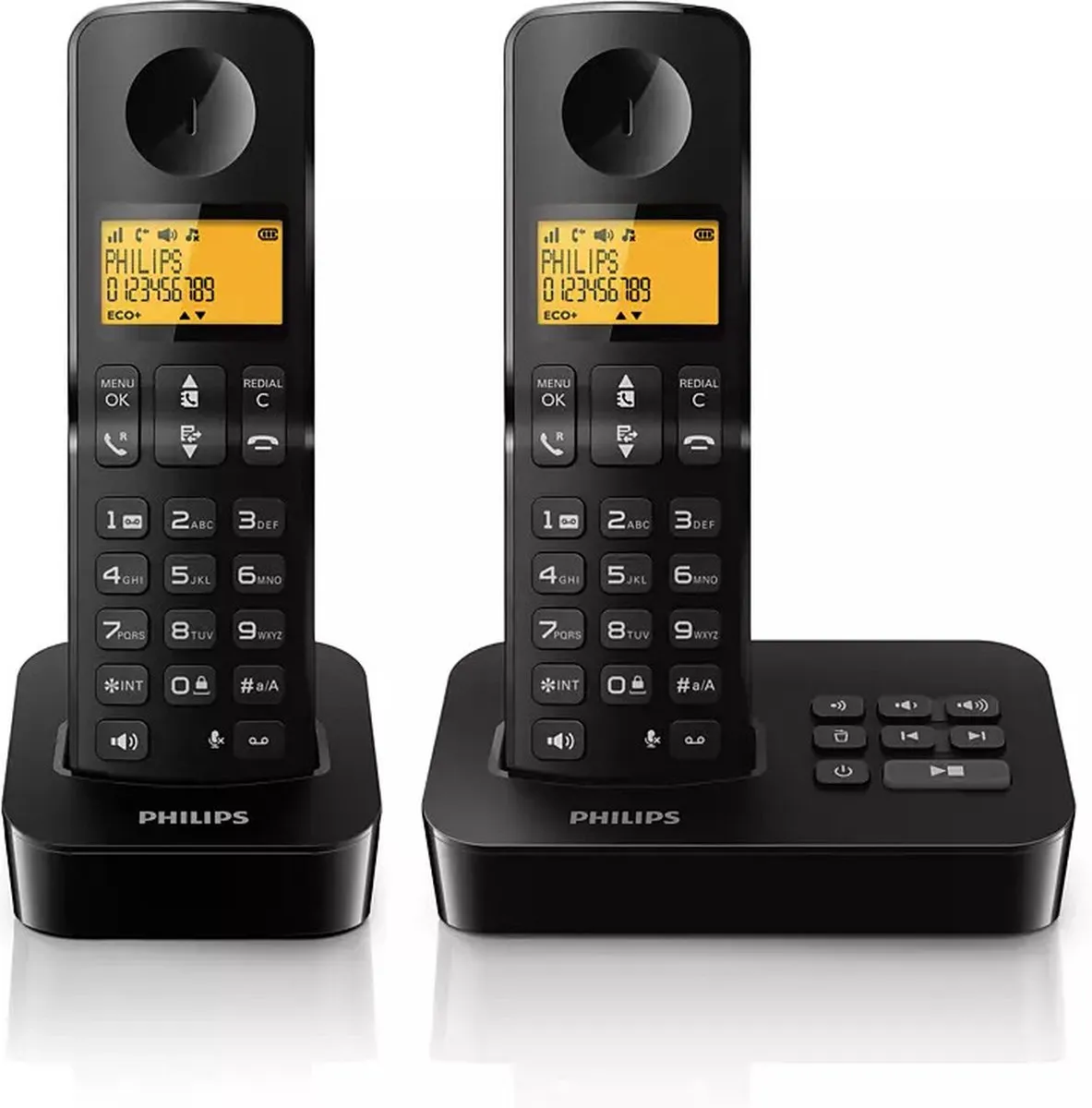 Philips D2652B/01 Draadloze Telefoon - Dual - 1,6" Display - 4 Handsets