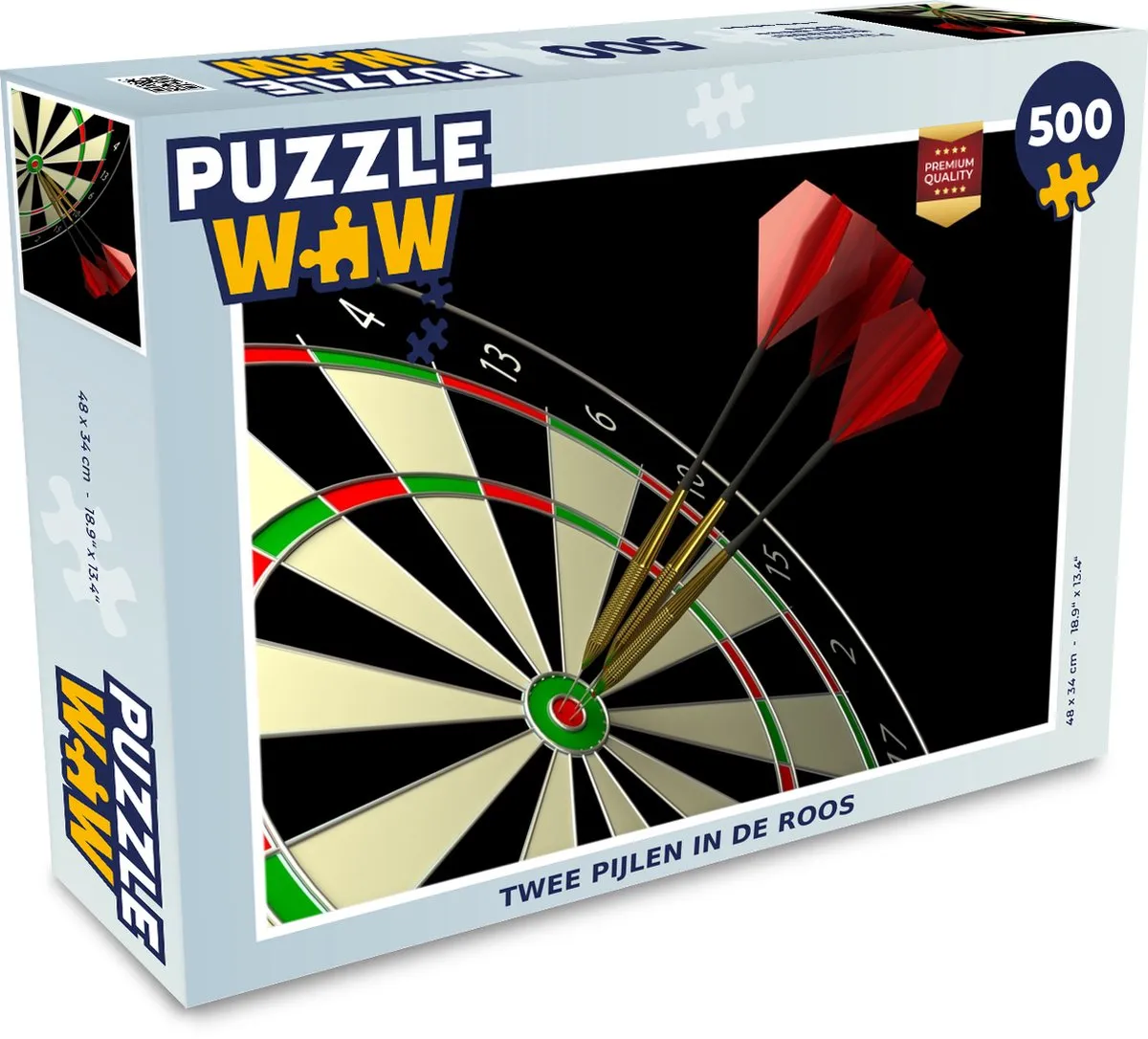 PuzzleWow Legpuzzel Twee pijlen in de roos 500 Stuks