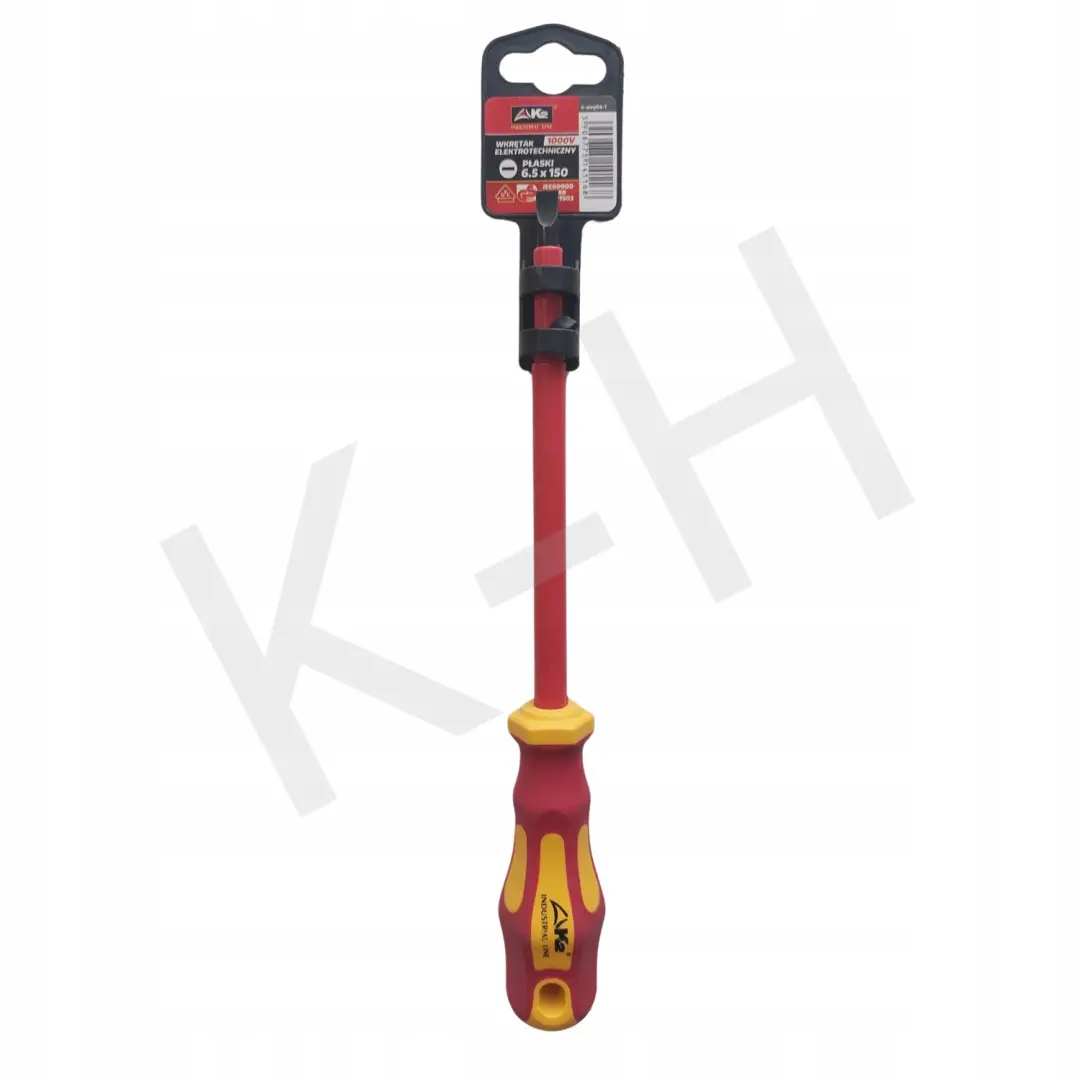 Geïsoleerde Elektricien Schroevendraaier Vlak 1000V 6,5x150mm